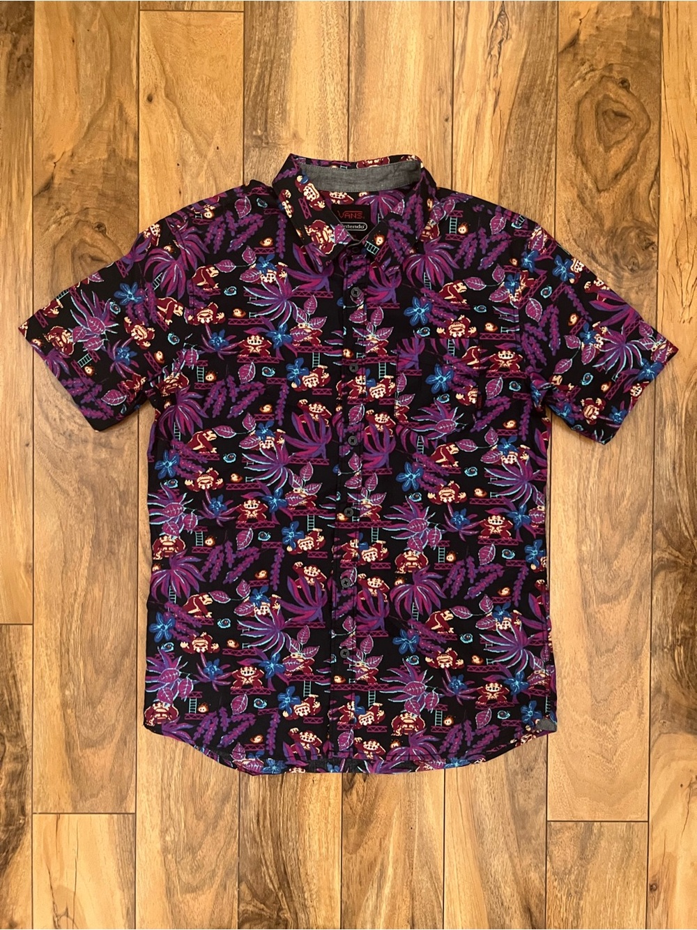 Vans x Nintendo Donkey Kong Hawaiian Short-Sleeve Button-Down Shirt